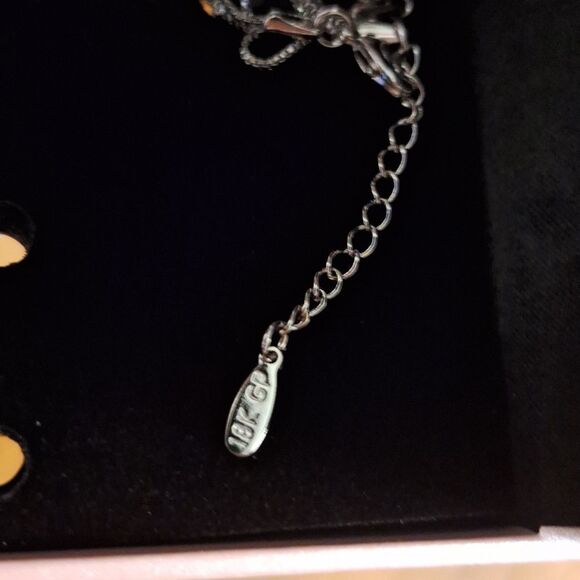 18k white gold plated opal bracelet opalite chain wristlet - Picture 4 of 4